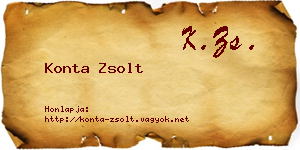 Konta Zsolt névjegykártya