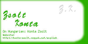 zsolt konta business card